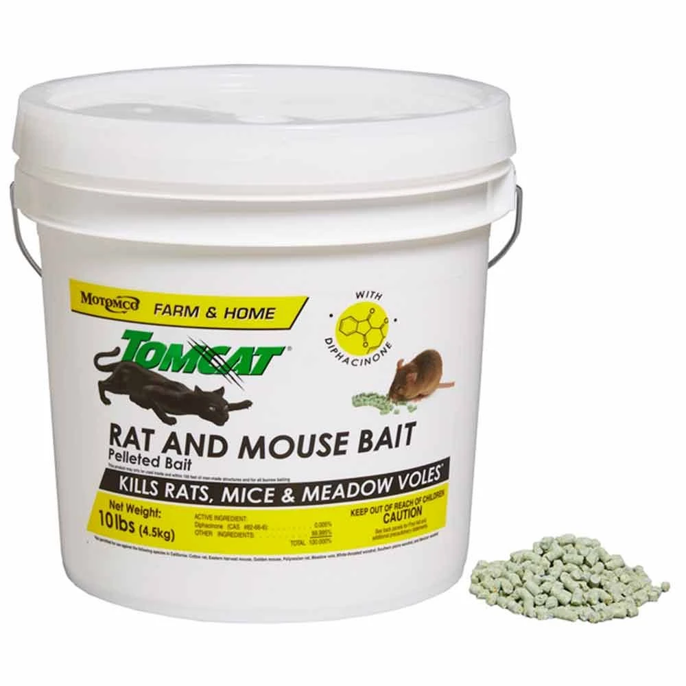 Tomcat Pelleted Rat And Mouse Bait 10 Lb. 3 Tomcat Pelleted Rat And Mouse Bait 10 Lb.