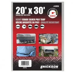 Erickson Heavy Duty Silver Poly Tarp -Farm & Ranch Sales 1066367new 1